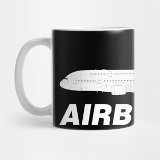 Airbus A380 Line Drawing Mug